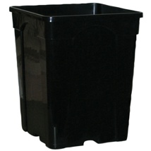 6L Square Bucket (180mm) - Black