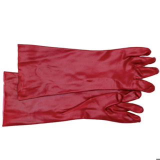 Re-usable Chemical Gloves - 27cm Short Red                                                                     