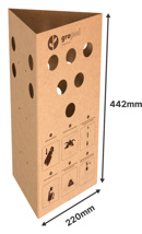 Growpod Standard Tree Guard (442h x 220w) - Cardboard (100)