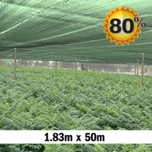 1.83m x 50m (Green) Shadecloth - Heavy (80%)