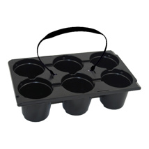 90mL 6 Cell SP80 Kwikpot Tray - BLACK