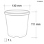 1L Midi Pot (TL) (130mm)-Lilac