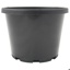 1L Squat Pot (130mm)-Black (Bulk)