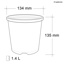 1.4L Eco Pot (140mm)-New Clay (Bulk)