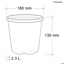 2.3L Squat Waterwise Pot (180mm)-Cerise Pink