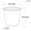 28L Slimline Pot (420mm)-Black (Bulk)