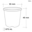 0.67L Slimline Pot (55mm)-Pearl Lilac