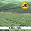 1.83m x 50m (Green) Shadecloth - Extra Light (30%)